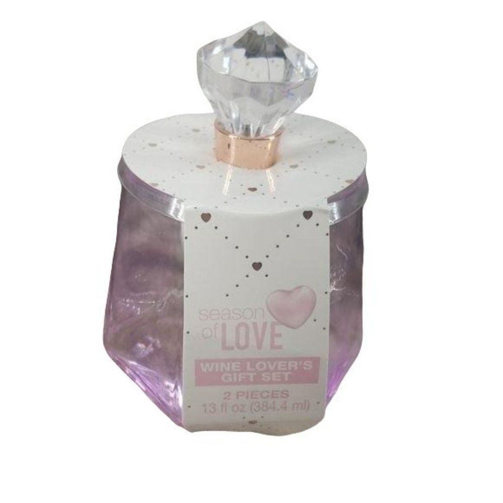 Season of Love Purple Tinted Wine Lovers Gift‎ Set
